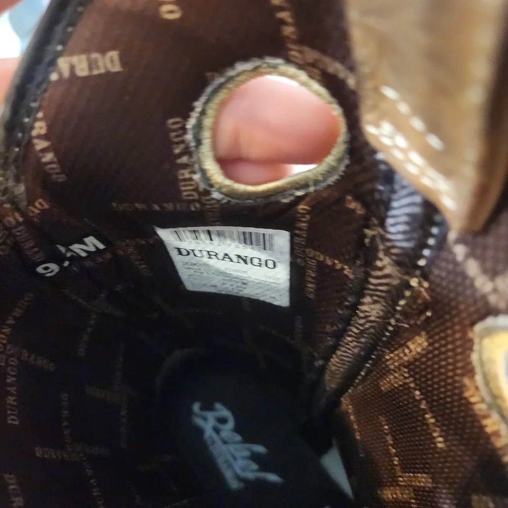 Men's Durango Rebel Western Boots in Brown and Green asize 9.5‎